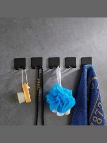 6-Piece Punch-Free Razor Holder, Adhesive Metal Hooks, Accessories Organizer, Modern Wall-Mounted Design, Easy To Install, Smooth Metal Surface, Durable, Not Easy To Rust, Reusable, Suitable For Kitchen, Bathroom.