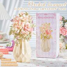 1件全新逼真高难度串珠拼装积木花束，包含康乃馨、雏菊、茉莉花，可用于装饰、家居装饰、生日礼物，采用ABS材质，心形花朵，DIY手工制作，适合情人节、母亲节、圣诞节、生日等场合。 - 多色 - 查看 30