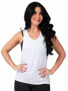 Work Fitness Women's Fitness Gym Tank Top - Màu trắng kem - Xem 1
