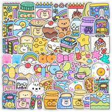50Pcs Meme Stickers Cartoon Stickers Dessert Stickers Cute Stickers Kawaii Stickers Graffiti Stickers Food Stickers Animal Stickers Vinyl Waterproof For Laptop Phone Car Skateboard Water Bottles Scrapbooking Computer Journaling, School Supplies,Back To School