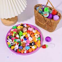 30/60 pezzi Assortito Miniature Figurine In Capsule Trasparenti - Adatto Per Distributori Automatici Di Gomme Da Masticare, Gadget Di Festa E Premi A Sorpresa, Nessuna Batteria Necessaria! Premi Mistero Di Festa, Regali Di Bambole, Natale, Regali Di Pasqua