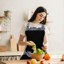 Cute Retro Style Women's Apron With Pocket For Kitchen, Sexy Vintage Apron For Ladies, Girls, Mother's Day Gift, Suitable For Waitress In Restaurants, Cafes, Hotels
