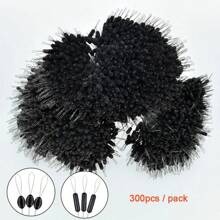 300 peças de silicone para linha de pesca, rolha oval para linha de pesca profissional, resistente a fios, equipamento de pesca