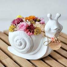 Silicone Snail Planter Mold - Animal Shaped Casting Mold For Resin, Gypsum, Concrete Candle Holders, Vases, Resin And Clay Crafts