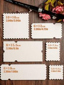 创意手绘邮票形水彩纸 - 300 克,带有花卉和蝴蝶图案的空白艺术卡片,非常适合日记本、明信片和独特的礼品标签,艺术用品 | 装饰纸 | 光滑纹理,返校,学校用品 - 彩色 - 查看 3