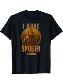 1pcs Men's Casual Round Neck Short Sleeve T Shirt The Mandalorian I Have Spoken Kuiil 220g Heavy T Shirt Star Wars Graphic Tee Vintage Summer - 黑色 - 查看 1