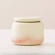 Ceramic Tea Leaf Canister, Chinese Vintage Dry Fruit Airtight Jar, Portable Tea Leaf Container, Small Packaging Spice Storage Jar Back To School