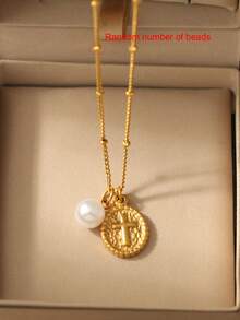 1 件波西米亚不锈钢复古法蒂玛之手和邪眼吊坠项链，复古独特设计，波西米亚时尚配饰，适合女性