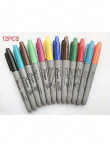 Professional Fine Tip Markers Set - Watercolor & Chalk Effect Pens | Perfect For Art Drawing, Calligraphy, Journaling & Note-Taking | With White Pen Holder | Includes Waterproof Markers, Multicolor Highlighters & Fluorescent Pens For Fine Art Projects