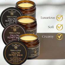 Organic Grass-Fed Beef Tallow Balm With Raw Honey - Moisturizing Cream For Soft, Smooth Skin - Handmade  Moisturizer (2 Oz, Citrus)