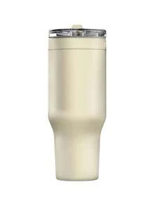 Gocase Life Premium Cup 1180ml - Stainless Steel With Lid And Tritan Straw, Double Wall Vacuum Insulated, Hot Or Cold Drinks For Many Hours - 米色 - 查看 4