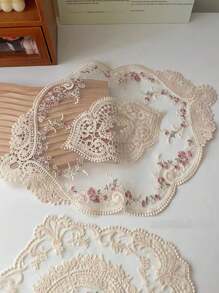 2pcs Natural Woven Placemats, Bohemian Placemats, Oval Lace Openwork Placemats, Suitable For Kitchen Dining Table, Indoor, Outdoor, Washable, Heat-Resistant Placemats, Wipeable Table Mats, Suitable For Camping, Festivals, Weddings, Parties