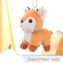 4 Pcs Mini Woodland Animals Plush Toys Gift, Plush Deer Stuffed Animal Deer Plush Toy, Stuffed Keychain For Birthday Party Centerpiece Decor Classroom Prizes