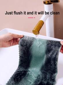 1 قطعة/3 قطع/5 قطع/10 قطع قماش عشوائي الألوان بنقشة قشر السمك، قماش بدون علامة مائية لمسح الزجاج، قماش مخصص للمطبخ ماص، بدون تساقط أو ترك آثار، منشفة