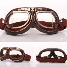 Retro Motorcycle Goggles Glasses Vintage Moto Classic Goggles For Harley Pilot Steampunk ATV Bike Copper Helmet