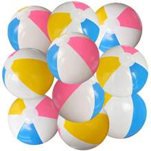 10pcs 4-Color PVC Inflatable Beach Balls, Suitable For Summer Beach, Swimming Pool Party Supplies, Gifts, Festival Birthday Home Decoration, Fun Floating Inflatable Balls