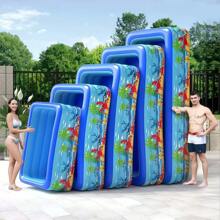 Piscina inflable familiar para niños, piscina grande para familia para uso al aire libre, piscina de natación de PVC reforzado