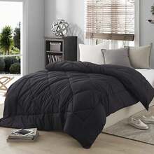 Black Comforter - Twin XL Bedding Twin Extra Long - Black - View 2