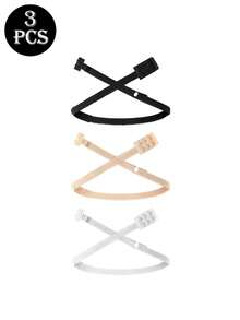 3 件隐形胸罩肩带，露背胸罩延长带，适用于交叉胸罩、派对晚礼服、可调节胸罩延长肩带 - 彩色 - 查看 8