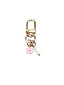 Lindo colgante con forma de flor de cerezo, personalizable con letra inicial y mensaje/nota de amor | Llavero con forma de flor de cerezo | Accesorio personalizable para bolso | Regalo, llavero, accesorio único para teléfono, diseño minimalista, adecuado para carteras y accesorios de teléfono de mujeres, regalo para amigos, familia, novia, accesorio para exteriores, accesorio para fiestas, regalo, recuerdo, accesorio para bolso de mujer, accesorio para coche, regalo para mujeres y niñas - Multicolor - Ver 11