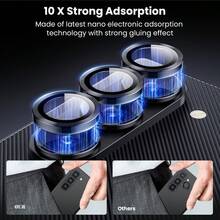 1 片相机镜头保护膜适用于三星 Z Fold 6/Z Fold 5/Z Flip 6，超清晰钢化玻璃，防刮后置摄像头屏幕保护膜，防震，黑色、银色、彩色、CD 图案，金属框架，易于安装适用于日常防护、办公室、家用手机摄像头盖防水防摔防摔防指纹全覆盖