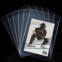 35PT Semi-Rigid Card Protector, PVC Semi-Rigid Card Holder, Baseball Card Protective Sleeve, Standard Top Loading Card Case, Suitable For Sports & Trading Cards