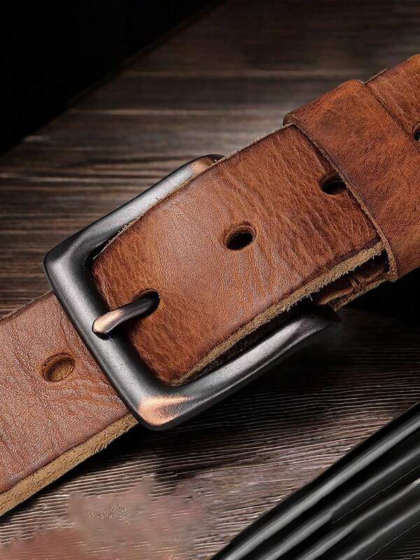 1 Stück Vintage Stil echtes Lederband, weiche und abgenutzte Oberfläche, geeignet für Feiertage, Sport, Büro, Geschenkanlässe wie St. Patrick's Day, Labor Day, Unabhängigkeitstag, Aprilscherz, Neujahr, Ostern, Karneval