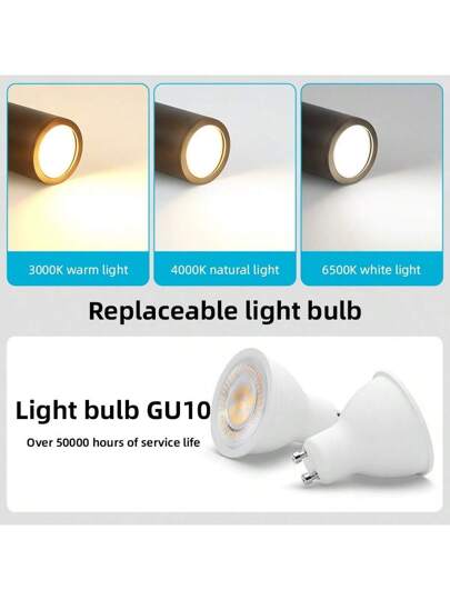 Plafondspot GU10 Vintage Zwart/Wit view 3