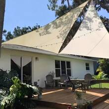 Outdoor Triangular Canopy, Patio Balcony Sun Shade Sail, Landscape Gazebo, Suitable For Terrace/Yard/Deck/Garden/Outdoor Events, UV Protection