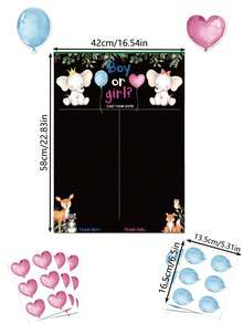 Gender Reveal Decorations - 36 Voting Gender Reveal Games Gender Reveal Ideas Boy Or Girl Baby Shower Games Party Supplies For Gender Reveal Voting Use Gender Reveal Decor - Multicolor - View 2