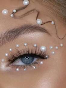 165/330 Stücke selbstklebende Kunstperlaufkleber - 3mm/4mm/5mm/6mm, 165 Stücke/Blatt, für Heimwerker Bastelarbeiten, Heimdekoration, Beauty Nail Art, Make-up Accessoire, Dekoration Weihnachtsgeschenke