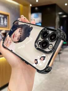 1 Stück Angepasster Handyhülle mit "Foto + Text" Design, Porträt Hintergrundausstanzung, dickem elektroplattiertem stoßfestem TPU, um Kundenwünsche zu erfüllen! Kompatibel mit iPhone16promax, 11/12/13/14/15/16e/PROMAX/A13/A14/A15/A53/A54/A55/S23/S23ultra/S24ultra/S25/Sam, Galaxy, Redmi, OPPO, Honor, /Infinix Smart 8, Moto G30, geeignet für Geschenke und den täglichen Gebrauch