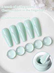 FRESCOBALDI 1PC 6ml Mint Green Nail Polish Gel Popular Color Solid Color Daily Nail Salon Set For Spring And Summer