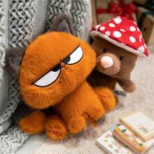 25cm/9.84in Sassy Cat & Mole Duo Plush Toys-Ultra-Soft Stuffed Animals With Attitude Expressions | Poseable Desk Companions & Stress Relief Fidget Toys For Kids Adults Collectors,Perfect Room Decor,Birthday Gift,Mother's Day Gifts, Wedding Season,Thanksgiving, Christmas Gifts