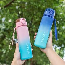 1 Stück 500ml/650ml/1000ml Plastik Farbverlauf Trinkbecher, Outdoor Sport Trinkbecher, Direktes Trinken Becher, auslaufsicher und praktisch zu tragen, geeignet für Fitness Gym und Outdoor Wandern