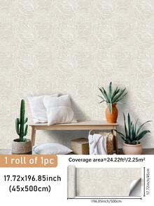 1 pieza de papel tapiz con estampado de líneas con forma de hoja, de quita y pon, duradero, adecuado para habitaciones infantiles, jardines de infancia, estudios, salas de estar y otros espacios interiores para cubrir defectos de la pared y embellecer puertas de gabinetes, mesas y sillas, disponible en 3 tamaños: 17.71x78.74 pulgadas, 17.71x118.11 pulgadas, 17.71x196.85 pulgadas - Multicolor - Ver 16