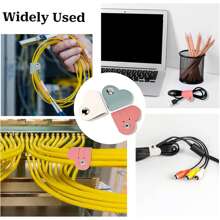 Organizer per cavi in pelle a forma di cuore, disponibile in più colori, con design portatile e antismarrimento, perfettamente compatibile con cavi dati per cellulari e cavi per auricolari