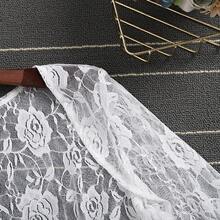 时尚弹力网眼短款上衣、性感女士罩衫、超短款修身透视裹身衬衫 - 白色 - 查看 6