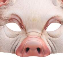 1 Pezzo Maschera 3D da Metà Viso da Animale Tigre-Maiale Unisex per Ognissanti, Festa in Maschera, Cosplay, Decorazioni