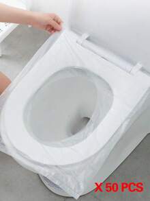 10 件/30 件/50 件/80 件马桶座套纸，可冲水纸马桶座套，适用于成人如厕训练，旅行配件，适用于公共卫生间、飞机、露营旅行一次性用品，旅行酒店必需品，户外必需品，房间用品，海滩旅行迷你用品，经期一次性用品，浴室配件