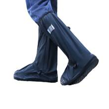 1 Pair Of Black Foldable Portable Rain Shoe Covers, Non-Slip And Waterproof High-Top Shoe Covers, Various Sizes Suitable For Outdoor, School, Office, Home, Travel, Cycling, Shoe Storage On Rainy Days[The Icon Does Not Have English Letters Summer Cooling,Beach,Travel