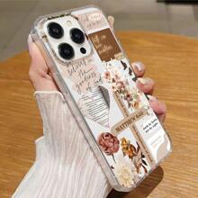 Inspirational Mobile Phone Case, Adorned With Elegant Script And Floral Accents, Suitable For IPhone 16, 15, 14, 13, 12 And 11 Pro Models, Made Of TPU Material, And Provides Shockproof Protection. Ideal For Family, Friends, Children, Birthdays, Spring, Holidays, Boyfriends, Girlfriends, And Valentine's Day Gifts.