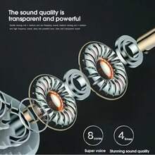 无线耳塞，蓝牙耳机，无线耳麦 - 蓝牙5.3，立体声降噪，高清音频，超长续航 - 适用于音乐、健身、旅行、通勤，兼容智能设备 - 白色 - 查看 6