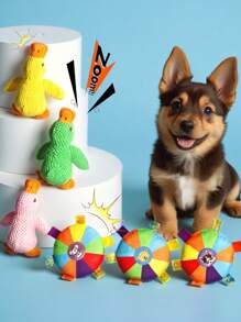 1 Plush Toy Of Duck Pet Made Of Corn Wool Material, A Pet Toy That Can Make Noise When Gnawing And Playing, And An Interactive Toy For Pets To Kill Energy. It Is Only For Pet Use