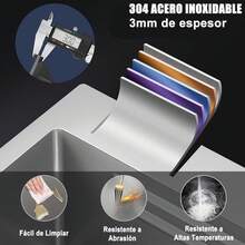 Fregadero De Cocina, 80 * 45 * 22cm Fregadero De Cascada, Fregadero De Lluvia Volador Con Arandela De Copa y 3 En 1 Grifoíble En Cascada, 304 Acero Inoxidable, Plateado - Plateado - Ver 2