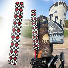 FINGER TEN 高尔夫校准杆套 杆头套 杆架 皮革 14''* 2'' 美国制造 黑色 白色 绿色 可容纳至少 2 根球杆 - 彩色 - 查看 14