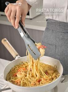 1pc Silicone High Heat Resistant Food Clip, Non-Stick Steak Tongs, Anti-Scald Food Clip, Suitable For Bbq, Salad, Pasta
