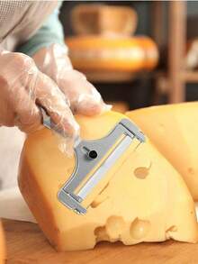 2pcs Cheese Slicer Kit, Stainless Steel Wire Cheese Cutter & Cheese Shaver Cheese Slicer Handheld Non-Stick Cheese Plane Butter Food Slicer For Block Cheese Butter - Silver - View 8