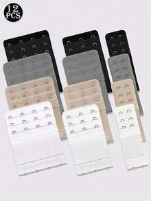 Bra Extender 3 Hook 3 Eyes Stainless Steel Lingerie Extender Elastic - Multicolor - View 7