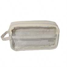 1pc Dual Layer Transparent Pencil Case, Multi-Functional Large Pencil Box, Contrast Color Square Stationery Storage Bag, Suitable For Students Back To School Season, School Supplies, Pencil Pouch, Backpack - Multicolor - View 13